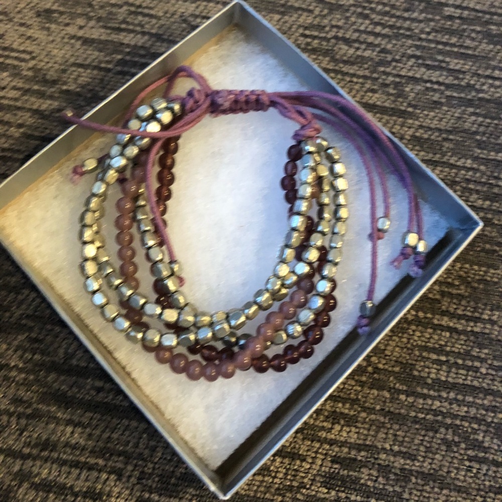 Silver and Cord bracelet